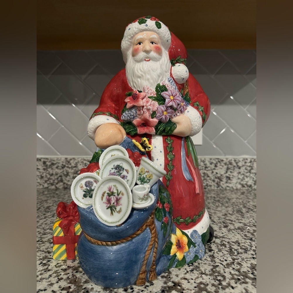 Portmeirion Botanic Garden Santa Cookie Jar